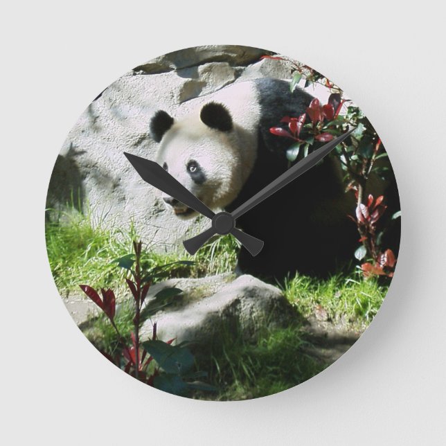 Ronde Panda Smile Wall Horloge (Recto)