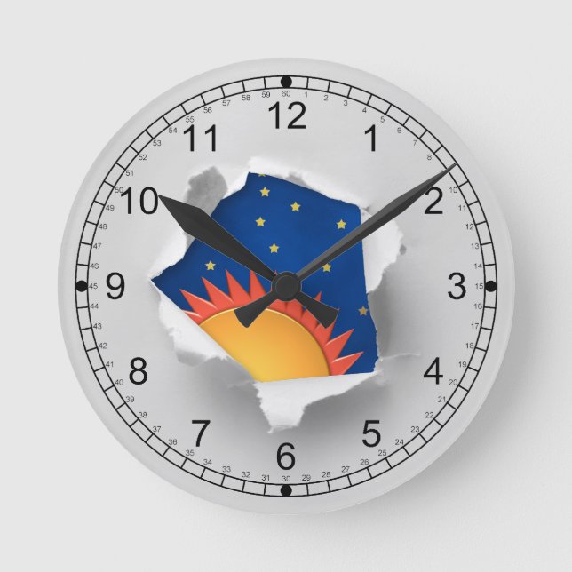 Ronde Pas si ennuyeux Mur de bureau horloge (Recto)