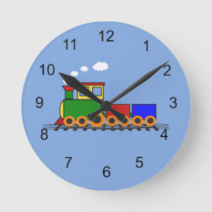 Ronde Petit train design mural horloge
