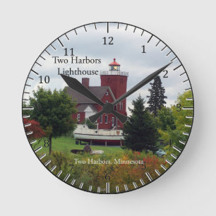 Ronde Phare de deux ports et horloge de bateau