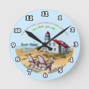 Ronde Phare de point de vue horloge