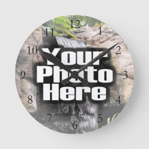 Ronde Photo personnalisée Horloge couleur complète avec 