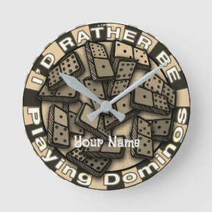 Ronde Plutôt Jouer Dominos horloge