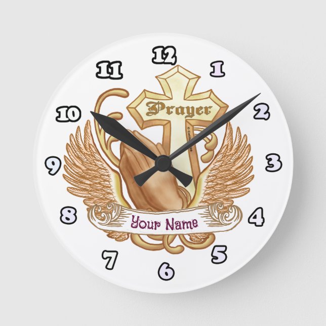 Ronde Prier toujours Croix horloge (Recto)