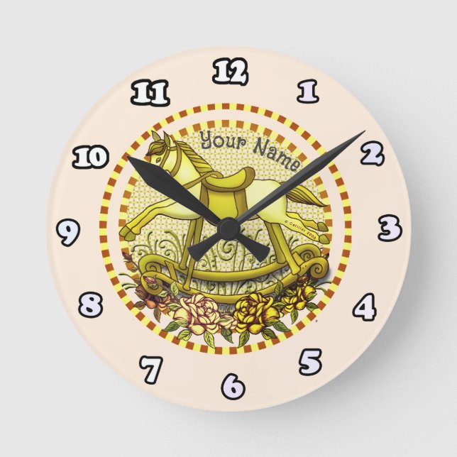 Ronde Roses Jaunes Horloge Cheval Rocse (Recto)