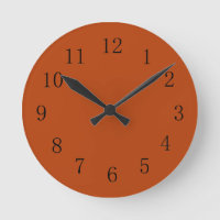 Rouille Rouge Terre Tone Cuisine Mur Horloge