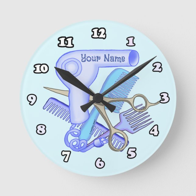 Ronde Salon de beauté Blue Beauty Parlor  horloge de cos (Recto)