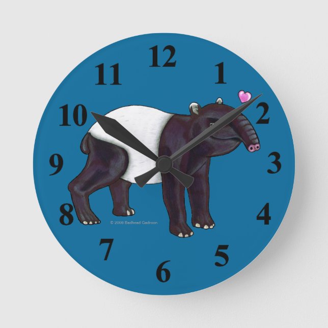 Ronde Tapir Veut Une Énorme Horloge Mur (Recto)