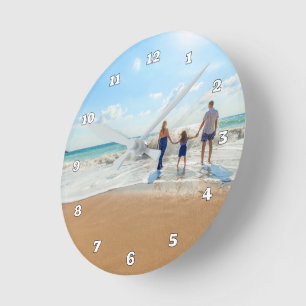 Ronde Téléchargez votre horloge de photo de famille Cade