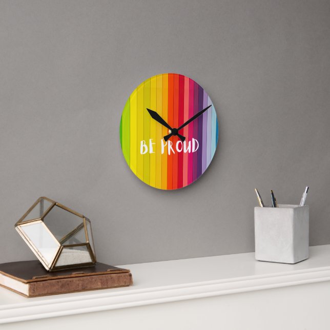 Ronde Temps Pour Être Fier Horloge (Bureau)