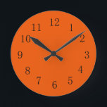 Ronde Terme Persimmon Rouge Orange Terre Tone Horloge Mu<br><div class="desc">Earthy Persimmon Red Orange Earth Tone Kitchen Horloge murale est fait pour votre cuisine, mais garanti ajouter de la personnalité à n'importe quel mur que ce soit dans votre cuisine, couture, ou salle de loisirs, le dortoir ou la chambre de votre fille, ou même votre salon</div>