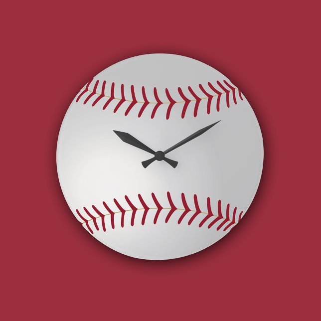 Ronde Thème sportif Baseball Mur Horloge (Créateur téléchargé)