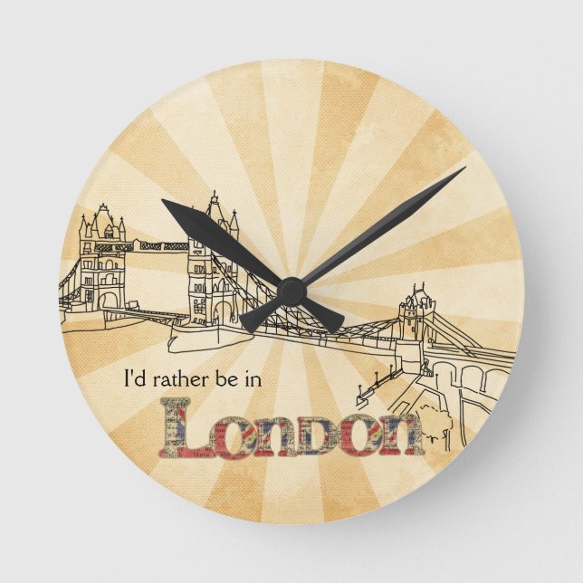 Ronde Tower Bridge London Wall Horloge (Recto)