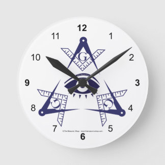 Ronde Tri horloge d'oeil maçonnique
