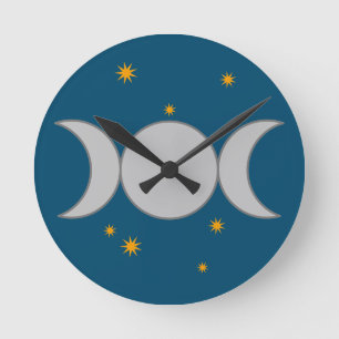 Ronde Triple Lune avec Horloge Étoiles