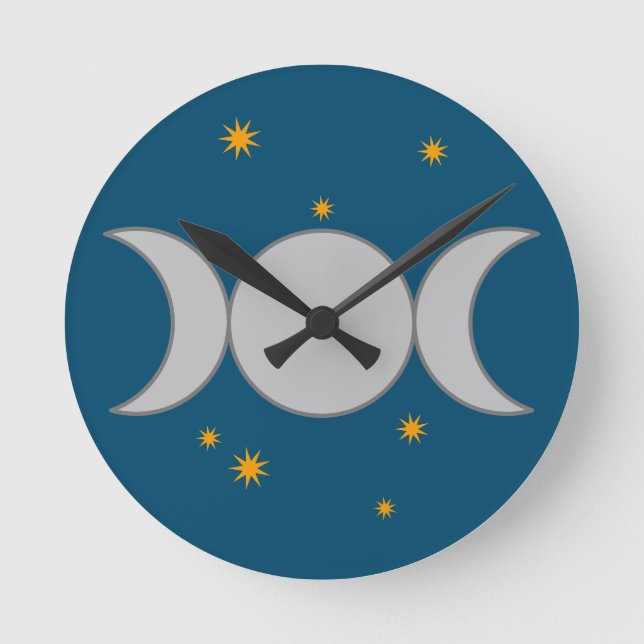 Ronde Triple Lune avec Horloge Étoiles (Recto)