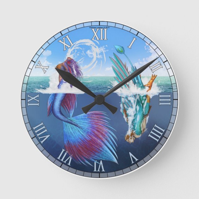 Ronde Un oiseau peut aimer une horloge de poisson (Recto)