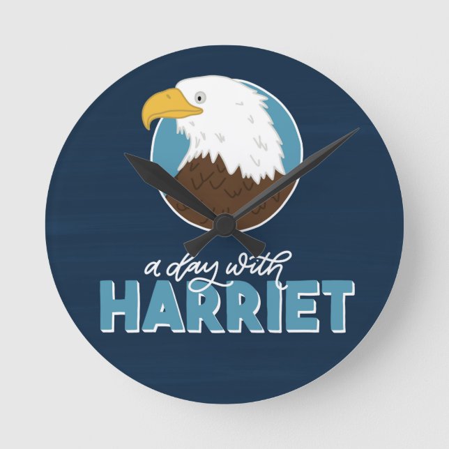Ronde Une journée avec Harriet Room Mur Horloge (Recto)