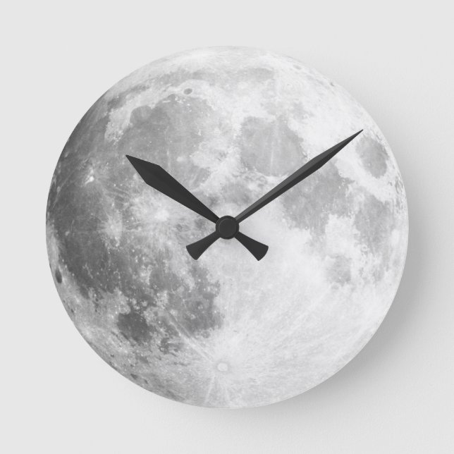 Ronde Voici La Lune / Pleine lune Mur Horloge (Recto)