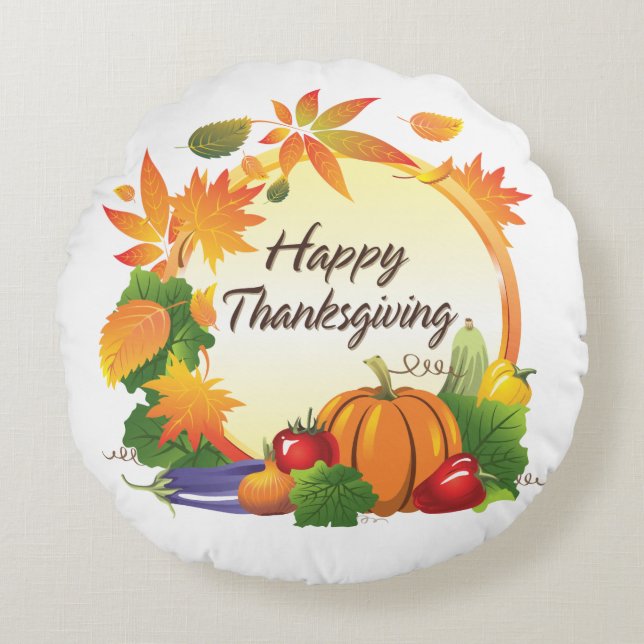 Ronds Bon thanksgiving 5A Coussins rondes (Devant)
