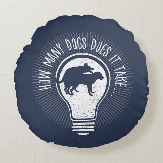 Ronds Combien De Chiens Cela Prend-Il ? Coussins rond (Devant)