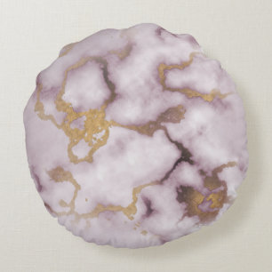 Ronds Coussins décoratifs Blush Aura Marble Veine Dorée