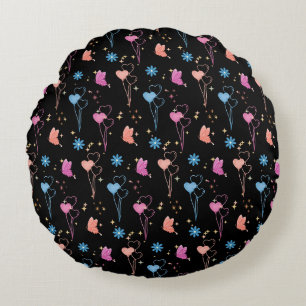 Ronds Coussins jetables à motif papillon romantique et c