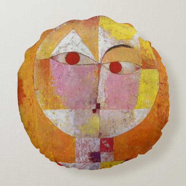 Ronds Coussins vintages abstraits de Senecio de ~ d'art (Dos)