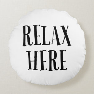 Ronds Détendez-Vous Ici Coussins Pour Décor Maison
