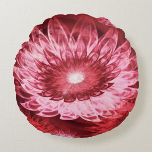 Ronds Fleurs d'Imaginaire Coussins rondes rouge