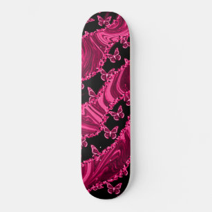 RONIN Pink Butterfly Silk Skateboard