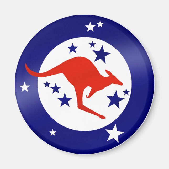 Roo Oz Kangaroo étoiles Australie magnets (Devant)
