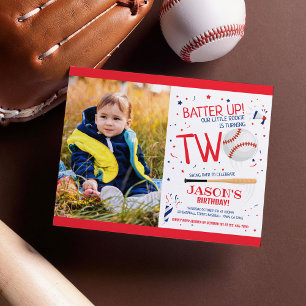 Rookie Baseball Budget Photo 2e anniversaire Invit