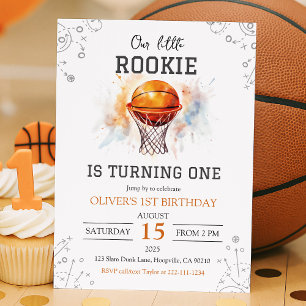 Rookie Basketball 1er anniversaire Invitation