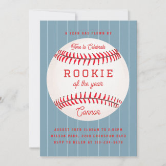 Rookie de l'année 1er Anniversaire Fête Invitation