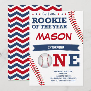 Rookie de l'année Baseball Anniversaire Invitation