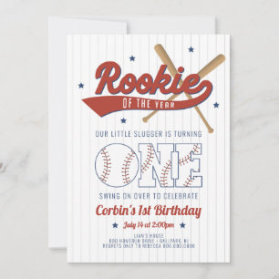 Rookie de l'année Première Invitation d'anniversai