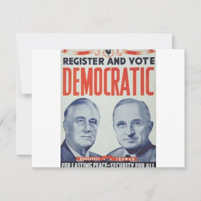 Roosevelt 1940 - Truman (Devant)