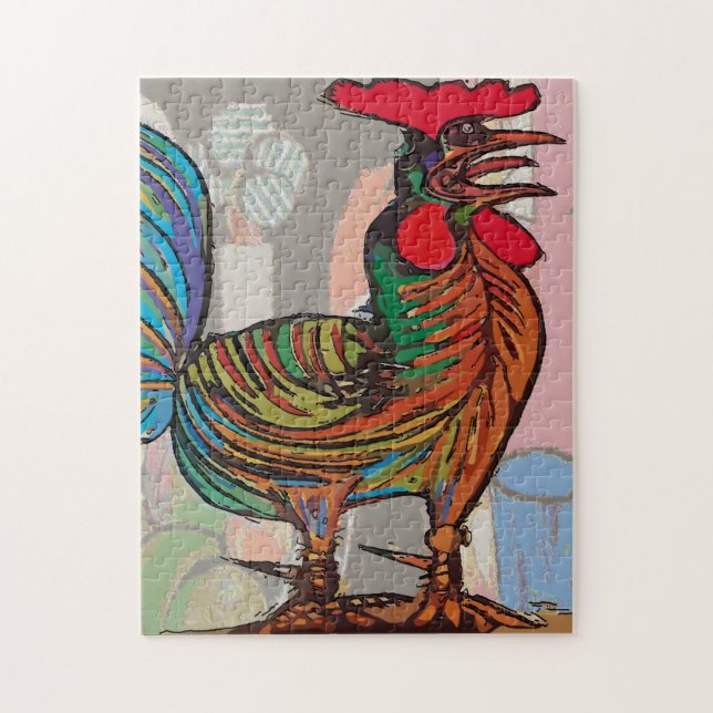 Rooster Abstrait, Morning Call, Jigsaw Puzzle (Vertical)