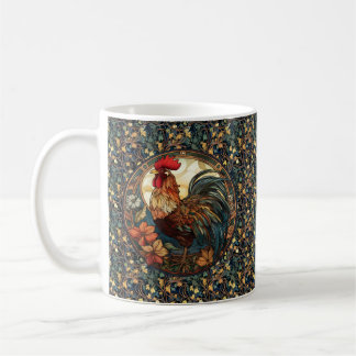 Rooster Art Nouveau sur Ivy Coffee Mug