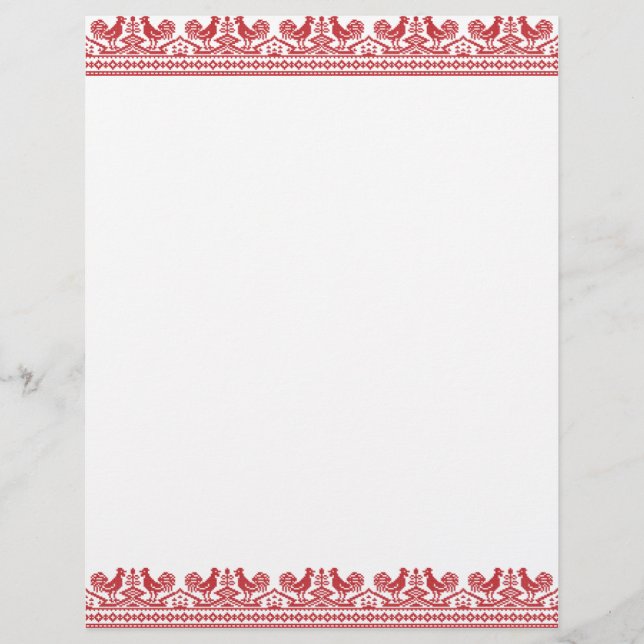 Rooster cross-stitch (Devant)