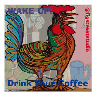 Rooster du matin, modifier le texte, Poster brilla