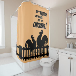 Rooster Humour amusant Cadeau Douche rideau