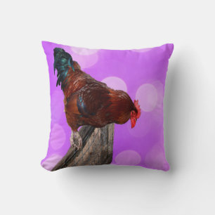 Rooster Nosy Parker, Coussin À Thon Rose