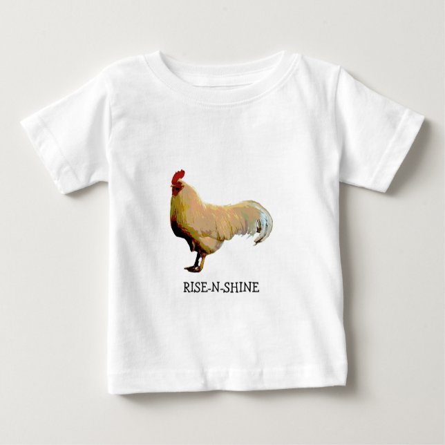 ROOSTER RISE-N-SHINE PHOTO BABY T-SHIRT (Devant)