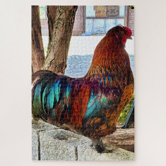 Rooster Vibrant 1014 Piece Jigsaw Puzzle (Vertical)