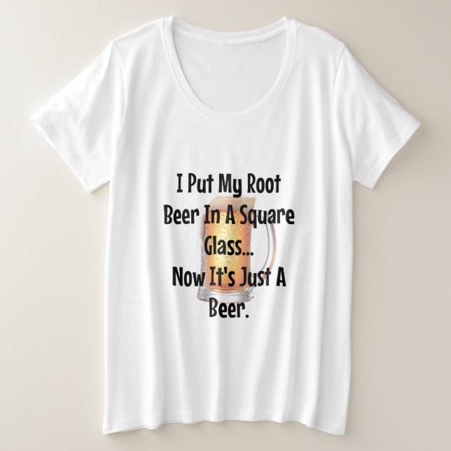 Root Beer Carré Cup Math Joke Chemise Funny (Design devant)