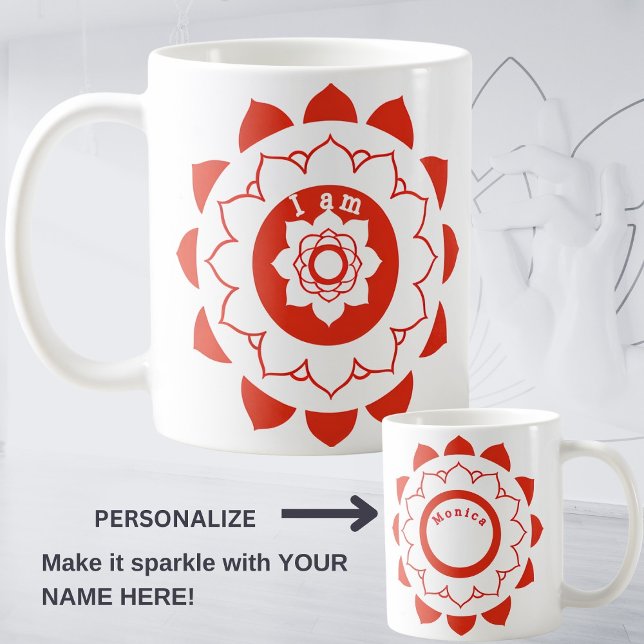 Root Chakra Muladhara Rouge Mandala Mug (Créateur téléchargé)
