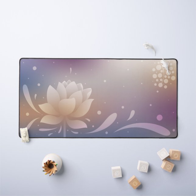 Rooted Elegance with Lotus Desk Mat (Tableau pour enfants)
