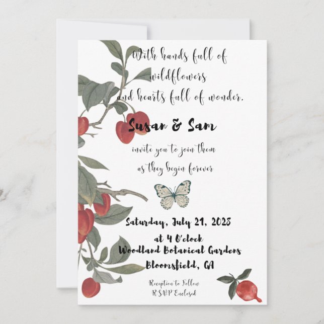 Rooted in Love Collection Wedding Invitation (Devant)